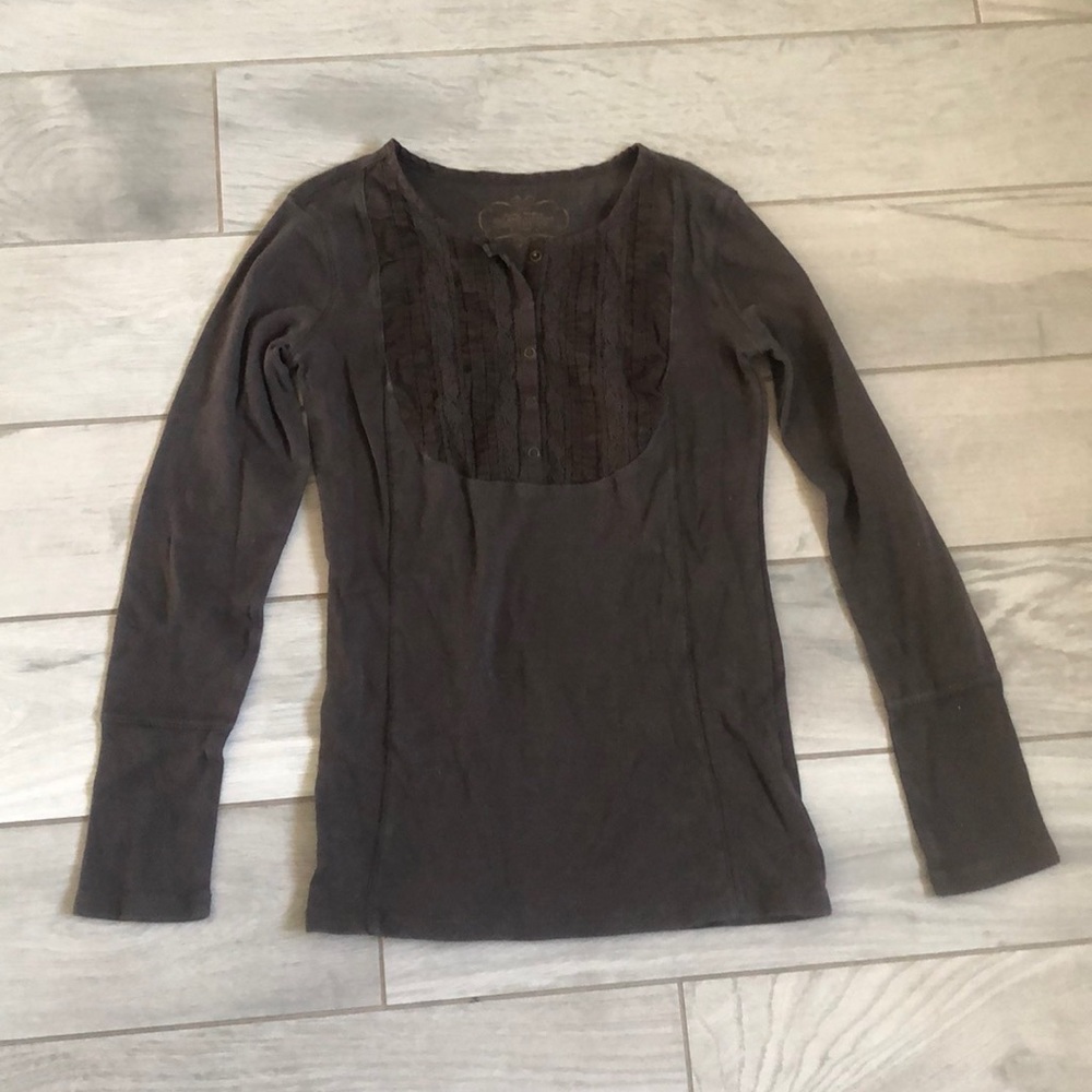 Old navy brown long sleeve shirt juniors large